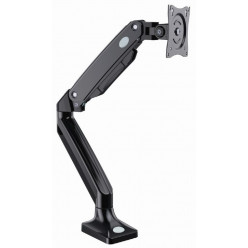 Arm for 1 monitor 17--35- - Gembird MA-DA1-03, Adjustable desk display mounting arm, Gas spring 3-10kg, VESA 75/100, Full-motion arm rotates, extends and retracts, tilts to change reading angles, and allows to rotate display from landscape-to-portrait mod